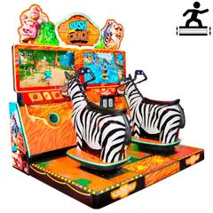 Видео гоночный симулятор на зебрах «Rush and catch»