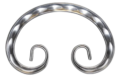 кованый элемент вензель с декором 260х180