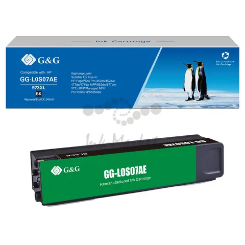 Картридж струйный G&G GG-L0S07AE 973XL черный (260мл) для HP PageWide Pro 452dn, 452dw, 477dn, 477dw MFP