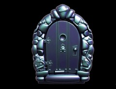 Силиконовый молд № 420 Дверь ( серия домики для гномов и фей)