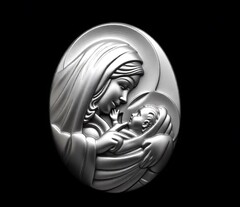 Силиконовый молд Камея Мать и дитя