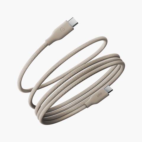 Кабель магнитный Energea HELIX MAGNETIC, USB-C to USB-C, 60W 1.5M, Титан | Natural