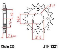 Звезда мотоциклетная JT JTF1321.13