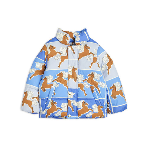 Куртка Mini Rodini Horses Puffer Blue