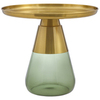 Журнальный столик Dahl Ø60 см, латунь/зеленый