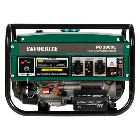 Бензиновый генератор FAVOURITE PG 2800E 2,5 кВт, 7 л.с. c электростартером
