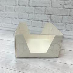 Коробка для бенто торта прозрачная 16х16х9.5 см