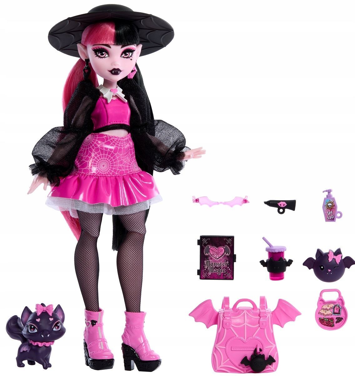 Кукла Mattel Monster High Draculaura - Дракулаура с животным - Кукла с  аксессуарами Монстр Хай HRP64 купить в Москве | Доставка по России.