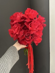 Свадебный букет из одноголовых роз