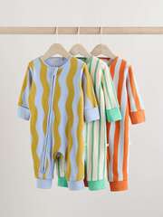 Комбинезон / Cлип для малышей Next E19-563, 3 шт., Светло-фиолетовый, Оранжевый, Бежевый