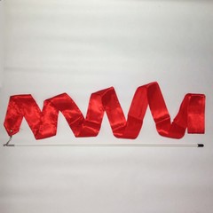 ЛЕНТА гимнастическая тренировочная 6 м С ПАЛОЧКОЙ   56-60 см