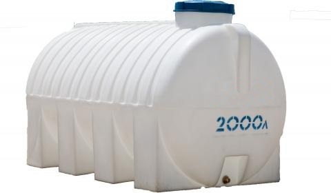 Ёмкость пластиковая пищевая АКПОЛ 2000 л. горизонтальная (202x111x130см;56кг;белый) - арт.555027