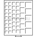 Кассета MB на 45 ячейки для монет различных диаметров в капсулах, бордовый ложемент
