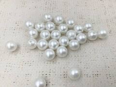 Бусины пришивные под жемчуг, d 1,2 см, молочный