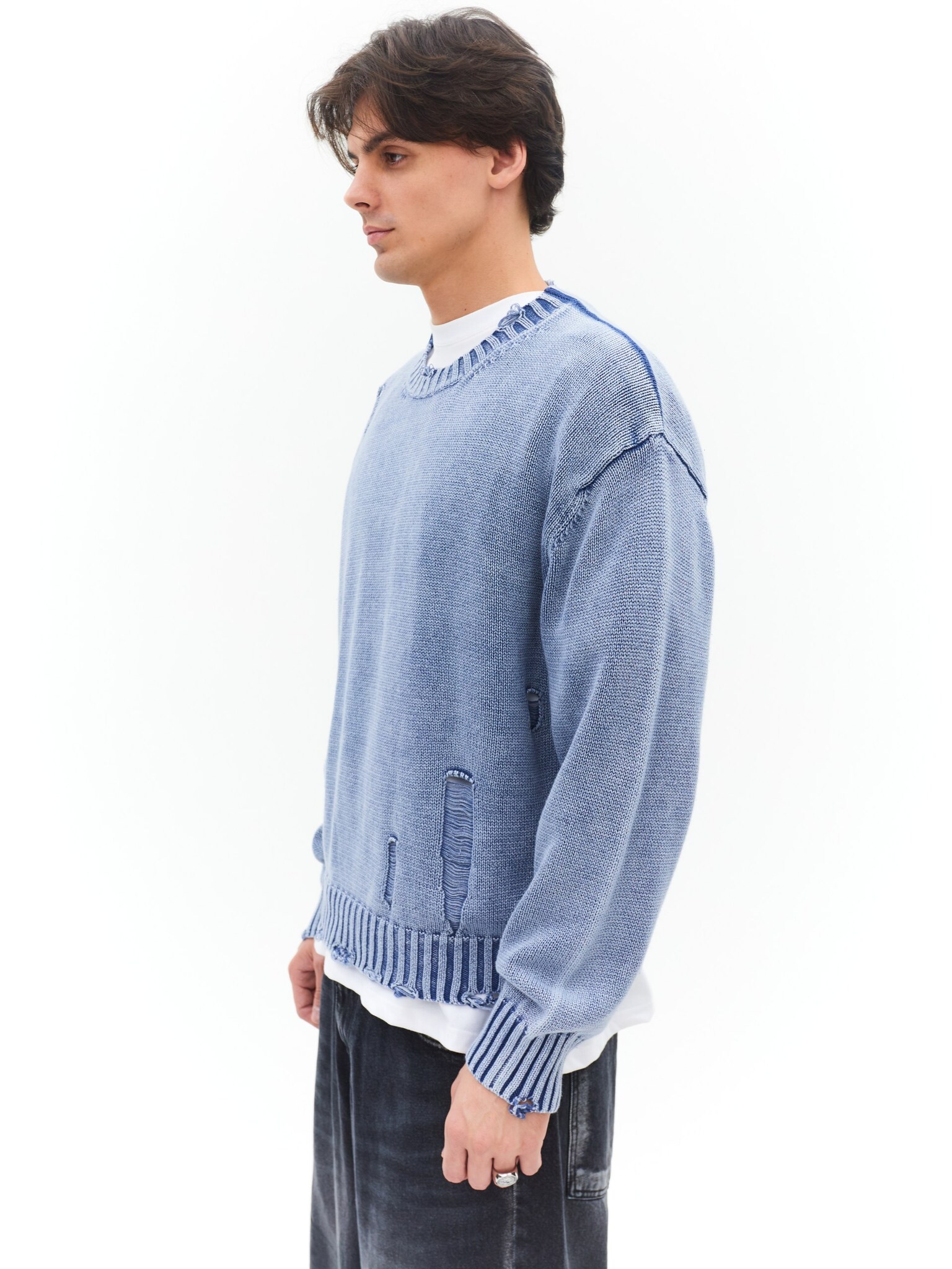 Джемпер мужской FORCE перфорация (голубой)