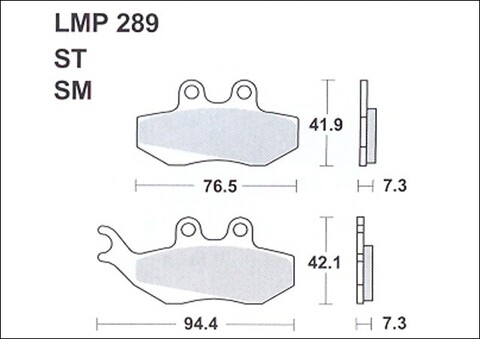 Колодки дискового тормоза AP Racing LMP289 ST - Gilera Runner 125-200 [S18]  (FDB677 / FA194)