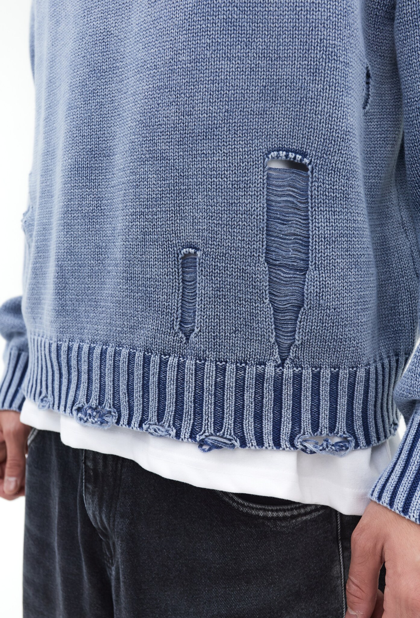 Джемпер мужской FORCE перфорация (голубой)