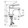 Hansgrohe Logis E 71164000 Смеситель для раковины 70, однорычажный Coolstart, со сливным гарнитуром, хром