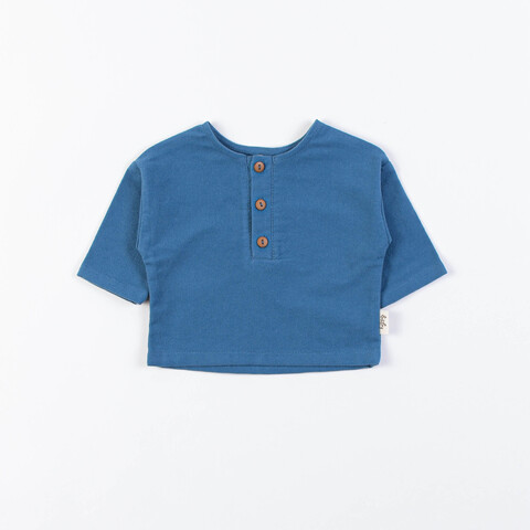 Flannel shirt 0-3 months - Cornflower
