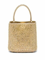Мини-сумка Prada Duchess с кристаллами золотой