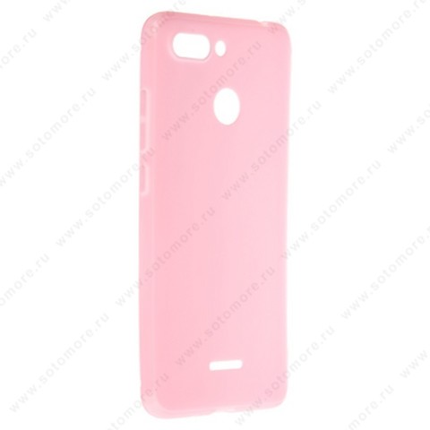 Накладка силиконовая Soft Touch ультра-тонкая для Xiaomi Mi Redmi 6 розовый