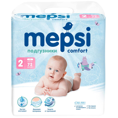 Подгузники для детей MEPSI S (4-9кг) 72 шт/уп