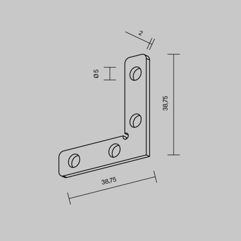 Комплектующие для встраиваемой трековой системы Maytoni Accessories for tracks exility TRA034D-CL-42S