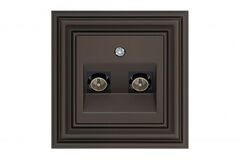 Разъем DVB SAT-tv коричневый омбре LIREGUS RETRO