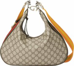 Большая сумка через плечо Gucci Attache бежевый