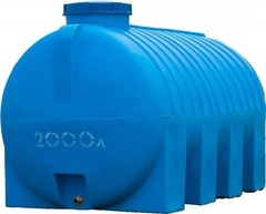 Ёмкость пластиковая пищевая АКПОЛ 2000 л. горизонтальная (202x111x130см;56кг;синий) - арт.555028