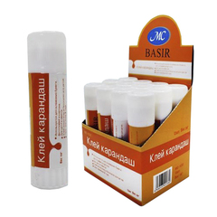 Клей-карандаш Basir белый, 36 грамм, 12 шт