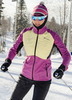 Премиальный костюм для лыж и зимнего бега Nordski Hybrid Pro Fuchsia/Yellow женский