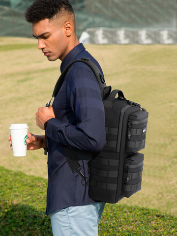 Картинка рюкзак однолямочный Ozuko 9661 black - 6