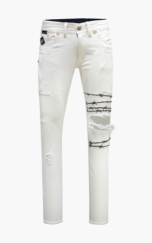 The Saints Sinphony | Джинсы мужские BARBED WIRE WHITE JEAN TSG446 перед