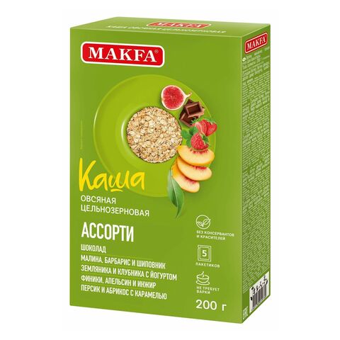 Каша Макфа овсяная цельноз ассорти 200г, шт