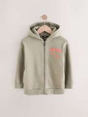 Толстовка с капюшоном и молнией для мальчика Next AA7-966, Хаки