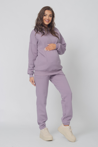 Утепленный спортивный костюм для беременных и кормящих 17661 сирень