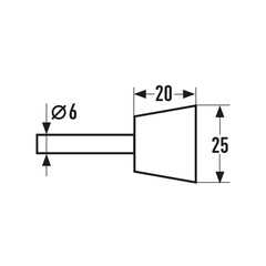 31-3-111 Шарошка абразивная трапеция, 20х25х6мм (РемоКолор)
