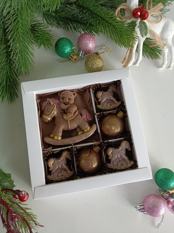 Шоколадный набор с лошадкой и мишкой