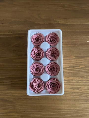 Роза классическая бургунди d=4-5 см (упак 8 шт)