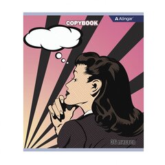 
          Тетрадь 36 л., А5, клетка, Alingar "Девушки ", скрепка, второй блок 60 г/м2, мелованный картон (эконом), 4 дизайна в пленке т/у