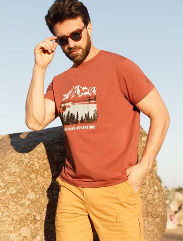 Футболка из премиального хлопка с авторским принтом  U49.045 (122016)