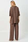 Костюм для беременных 18582 зерно на коричневом