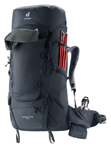 Картинка рюкзак туристический Deuter Aircontact Core 70+10 Black - 9