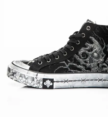 Affliction | Кеды Natural Rot Hi-Top Shoe A30796 принт слева