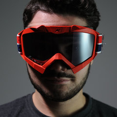 Очки кроссовые ARIETE GOGGLES ADRENALINE PRIMIS, красный, зеркальная тонированная линза 14001-PPRA