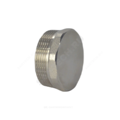 Заглушка латунь никель Ду 40 (1 1/2") НР RTP (РосТурПласт) 31626
