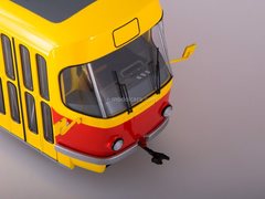 Tram Tatra T3SU bright-yellow-red 1:43 Start Scale Models (SSM)
