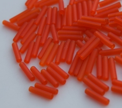 Стеклярус Тохо 9 мм 0005F светло-красный матовый