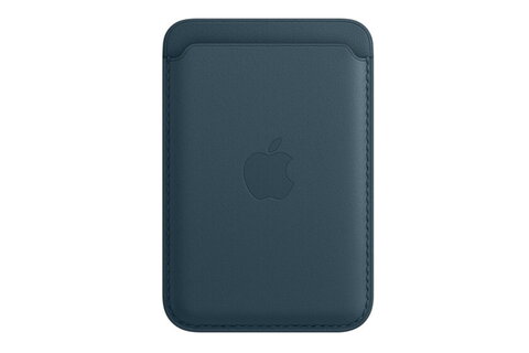 Карман-Чехол для телефона APPLE iPhone Leather Wallet with MagSafe - Baltic Blue (MHLQ3ZM/A)